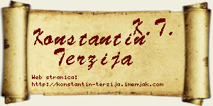 Konstantin Terzija vizit kartica